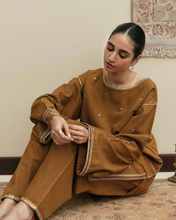 BURNT CARAMEL | 2-Pc Stitched Embroidered Outfit