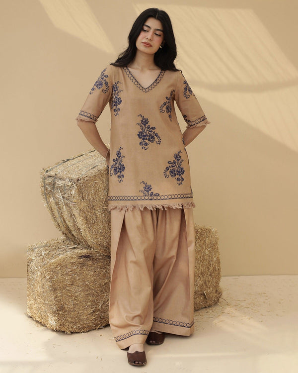 ALMOND | 2-Pc Stitched Embroidered Outfit