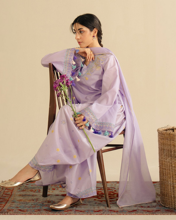 LILAC | 3-Pc Stitched Embroidered Outfit