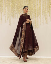 MAROON | 3-Pc Stitched Embroidered Outfit