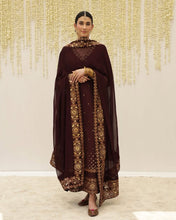 MAROON | 3-Pc Stitched Embroidered Outfit