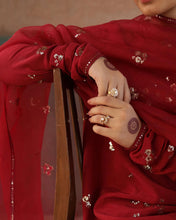 PURE RED | 3-pc Stitched Embroidered Outfit