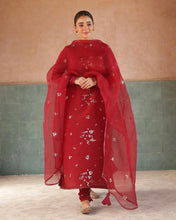 PURE RED | 3-pc Stitched Embroidered Outfit