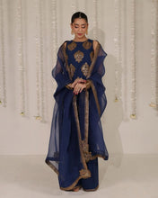 COBALT BLUE | 3-Pc Stitched Embroidered Outfit
