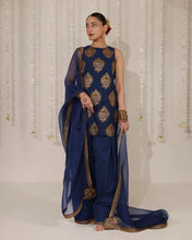 COBALT BLUE | 3-Pc Stitched Embroidered Outfit