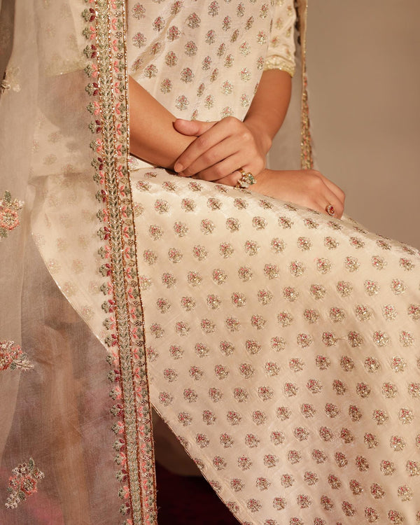 MOOTIYA | 3-Pc Stitched Silk Outfit