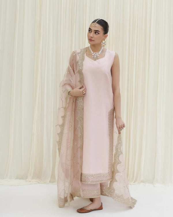 PETAL PINK | 3-pc Stitched Embroidered Outfit