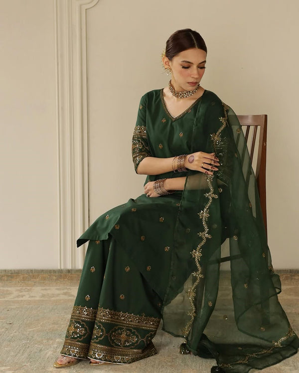 JADE | 3-pc Stitched Embroidered Outfit
