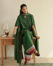 GREEN POLKA | 3-Pc Stitched Khaddar Outfit