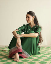 GREEN POLKA | 3-Pc Stitched Khaddar Outfit