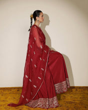 MUSHK | 3-Pc Stitched Embroidered Silk Outfit