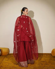 MUSHK | 3-Pc Stitched Embroidered Silk Outfit
