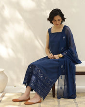 NAVY BLUE | 3-Pc Stitched Embroidered Outfit