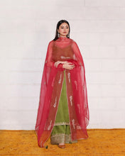 AFSANA | 3-Pc Stitched Silk Outfit