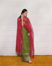 AFSANA | 3-Pc Stitched Silk Outfit