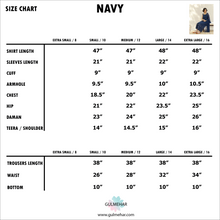 NAVY | 3-Piece Stitched Embroidered Outfit