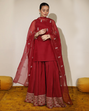 MUSHK | 3-Pc Stitched Embroidered Silk Outfit