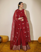 MUSHK | 3-Pc Stitched Embroidered Silk Outfit