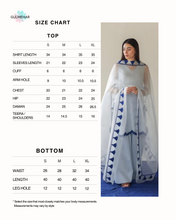 SCALLOPED SKY |  3-Pc Stitched Embroidered Outfit