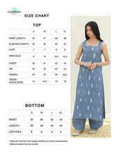 STEEL BLUE | 3-PcStitched Embroidered Outfit
