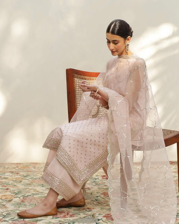 GLIMMER VEIL | 3-pc Stitched Embroidered Outfit