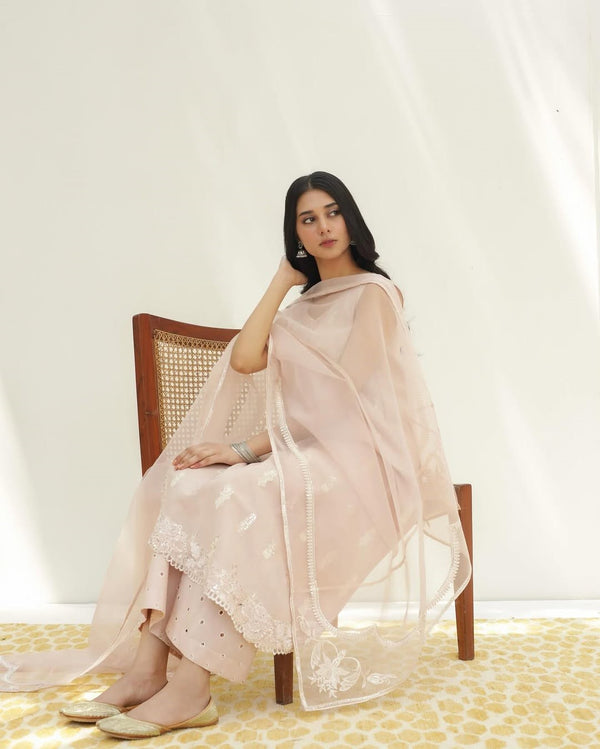 Rose Pink | 3-pc Stitched Embroidered Outfit