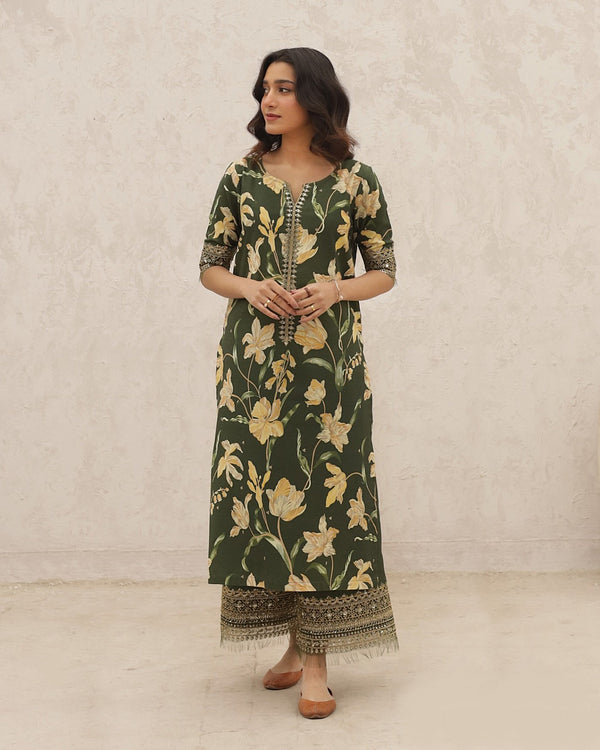 MOSS MARIGOLD |  2-Piece Stitched Suit