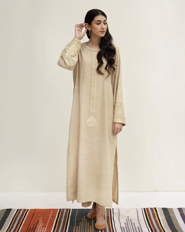 BUTTER BEIGE | 2-Pc Stitched Embroidered Outfit