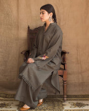 CHARCOAL GREY | 3-Pc Stitched Khaddar Outfit