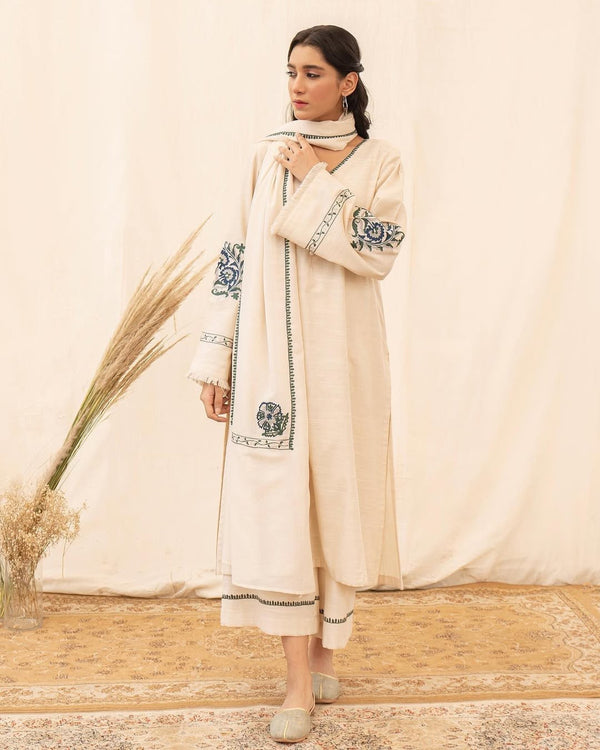 NOORAY | 3-pc Stitched Embroidered Outfit