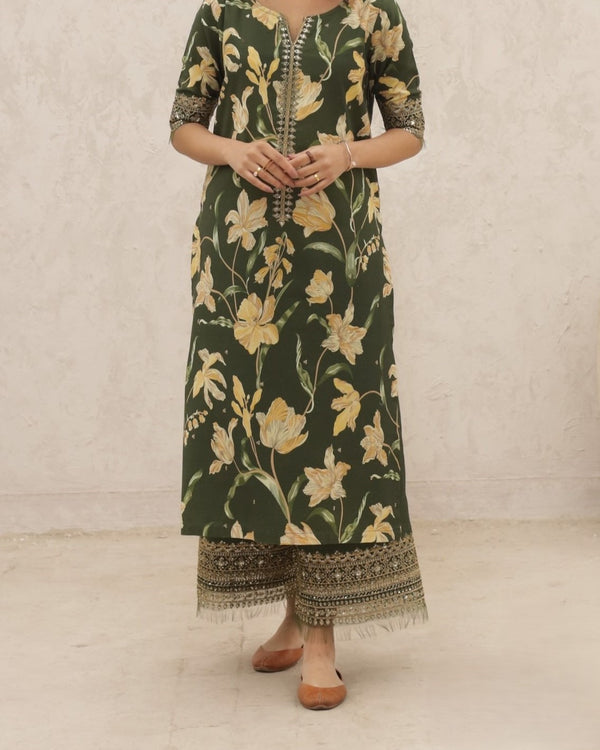 MOSS MARIGOLD |  2-Piece Stitched Suit