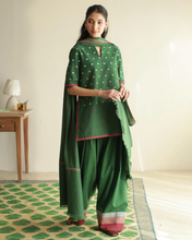 GREEN POLKA | 3-Pc Stitched Khaddar Outfit